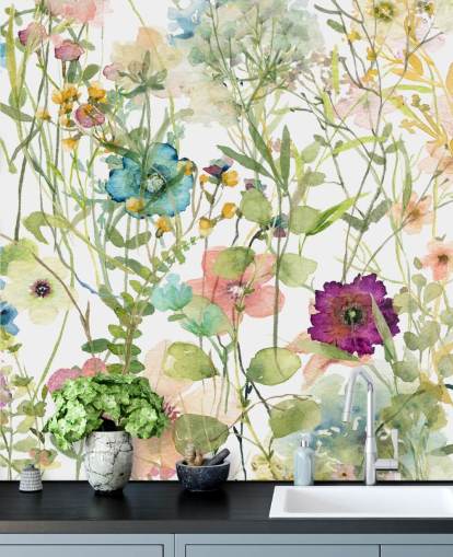 färgglada blommor tapeter färgglada blommor tapeter