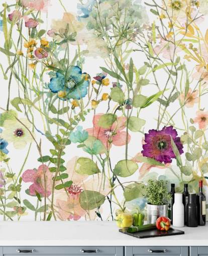 papel de parede floral colorido papel de parede floral colorido