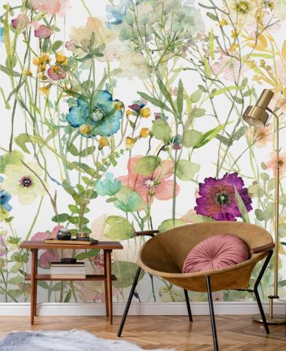 colorful floral wallpaper