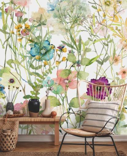 colourful floral wallpaper colourful floral wallpaper