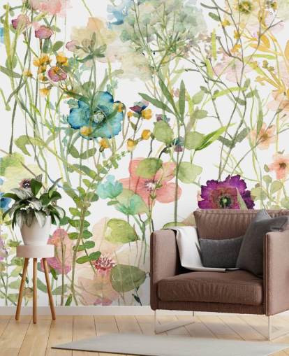colourful floral wallpaper
