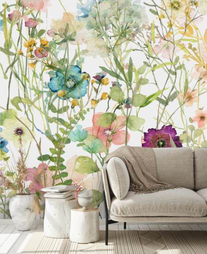 colourful floral wallpaper