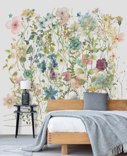 mooi kleurrijk bloemenbehang mooi kleurrijk bloemenbehang