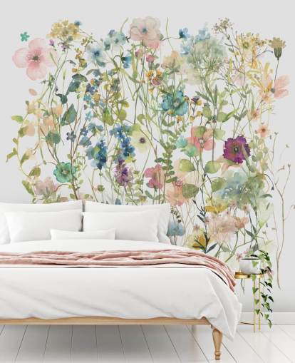 temmelig blomstret farverige tapet