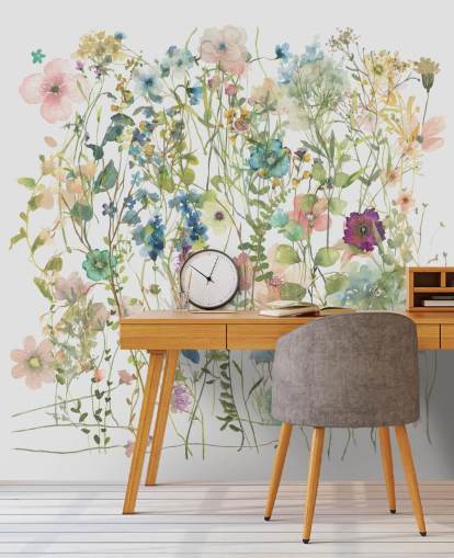 ganska blommig färgglada tapeter