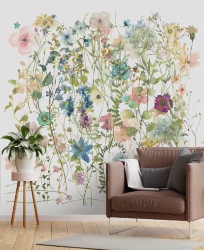 pretty floral colorful wallpaper