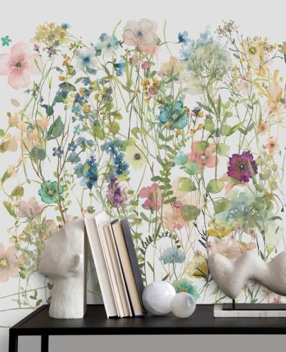 temmelig blomstret farverige tapet