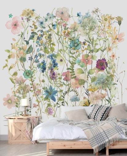 papel pintado bonito y floral