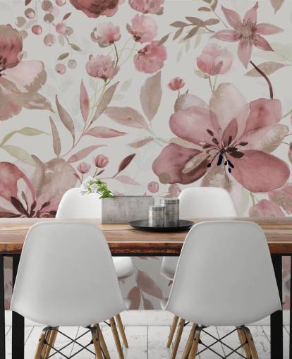 pastel pink watercolour floral wallpaper pastel pink watercolour floral wallpaper