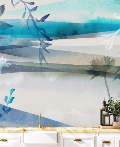 blue, white and grey watercolour landscape wallpaper blue, white and grey watercolour landscape wallpaper