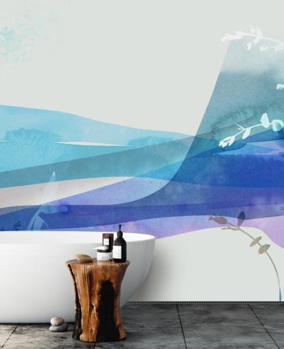 blå abstrakt natur tapet