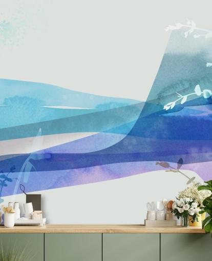 blue abstract scenery wallpaper