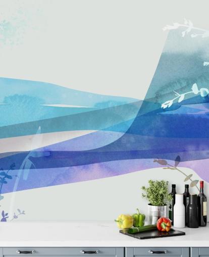 blue abstract scenery wallpaper