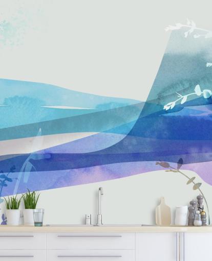 fondo de pantalla azul paisaje abstracto