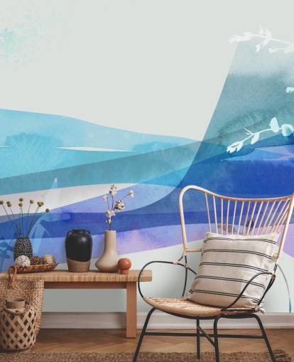 blaue abstrakte Szenerie Tapete