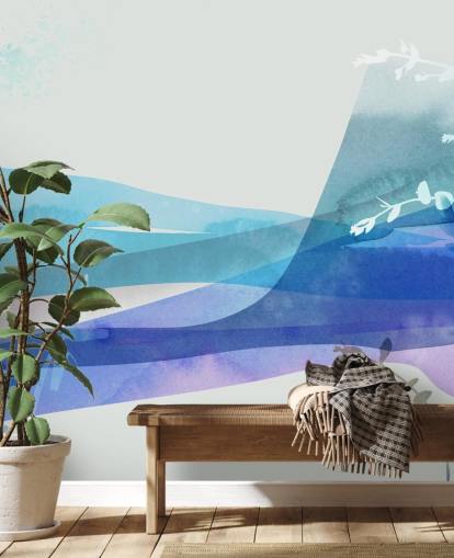 blue abstract scenery wallpaper