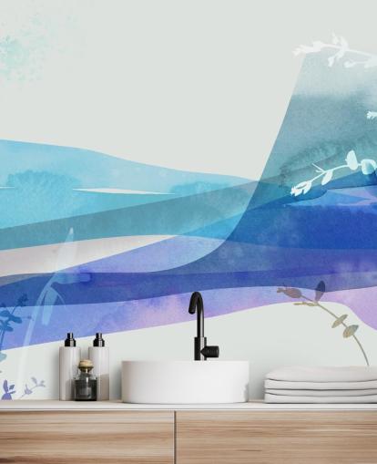 blue abstract scenery wallpaper