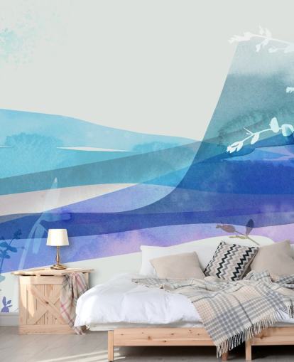 blue abstract scenery wallpaper