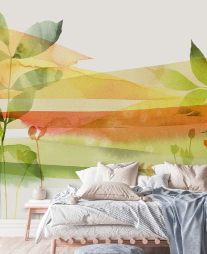 orange and green nature wallpaper