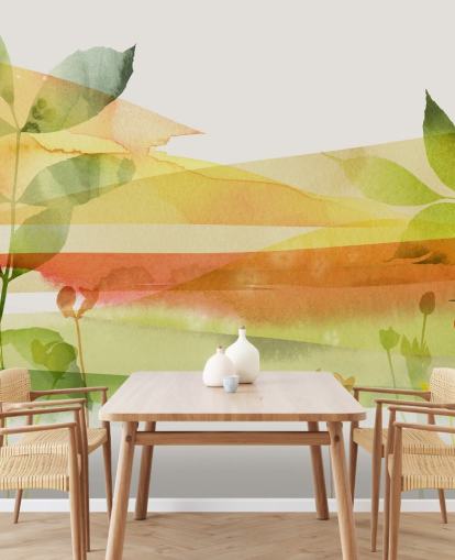 papel de parede da natureza laranja e verde papel de parede da natureza laranja e verde