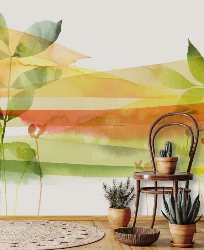 orange and green nature wallpaper