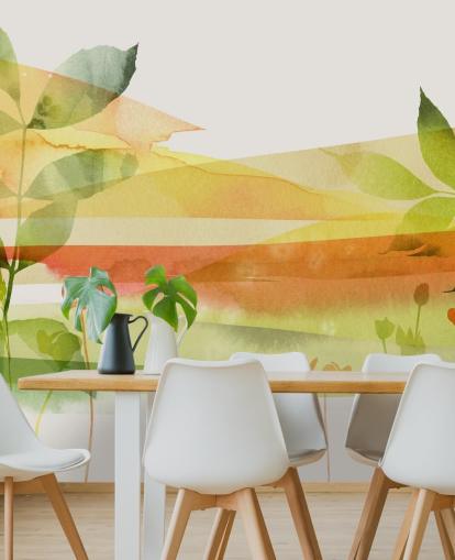 orange and green nature wallpaper