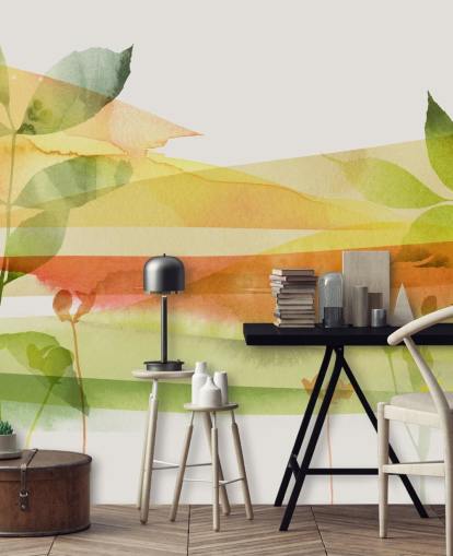 oranje en groen natuurbehang oranje en groen natuurbehang