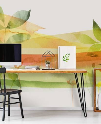 orange and green nature wallpaper