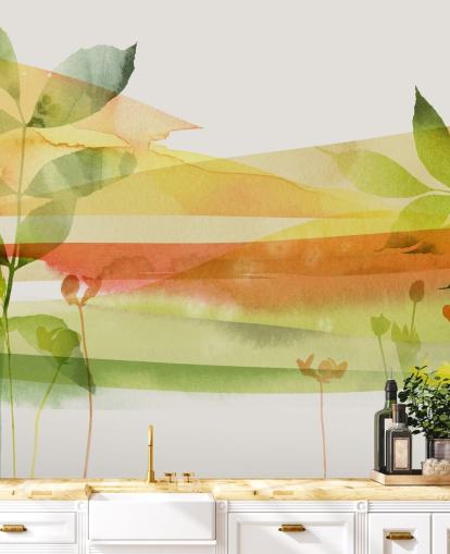 orange and green nature wallpaper