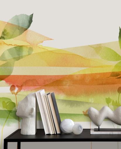 papel de parede da natureza laranja e verde