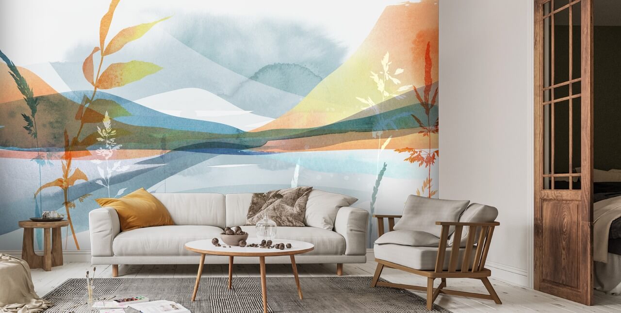 Tranquil Flow Wall Mural Wallsauce UK