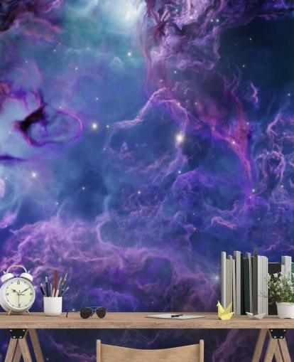 Deep purple and dark blue space nebular wallpaper Deep purple and dark blue space nebular wallpaper