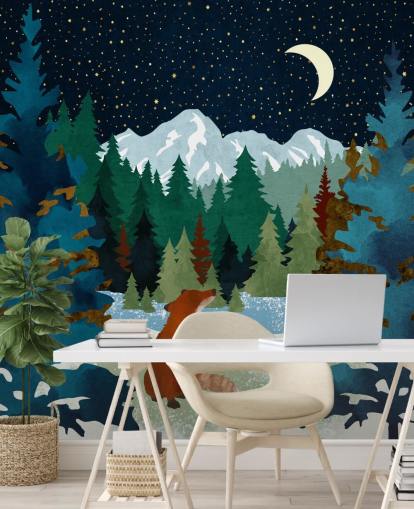 Forest Fox satt och tittade upp på natthimlen