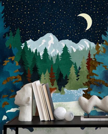 Forest Fox Sat Looking Up At the Night Sky Forest Fox Sat Looking Up At the Night Sky