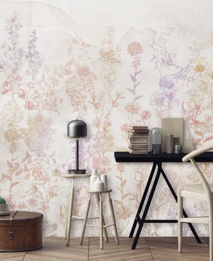 Falmede brune blomster med hint av rosa og lilla Falmede brune blomster med hint av rosa og lilla