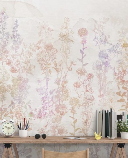 Verblasste braune Blüten mit einem Hauch von Rosa und Lila Verblasste braune Blüten mit einem Hauch von Rosa und Lila