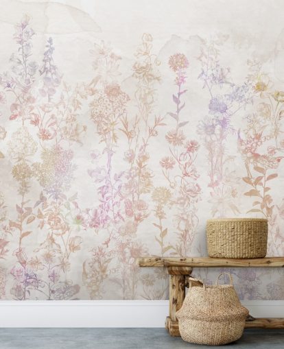 Faded brown flowers with hints of pink and purple Faded brown flowers with hints of pink and purple