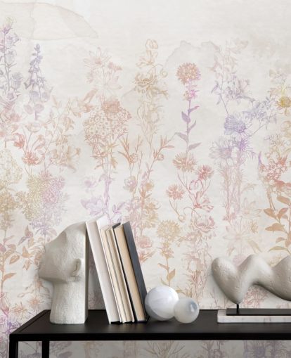 Falmede brune blomster med hint av rosa og lilla Falmede brune blomster med hint av rosa og lilla