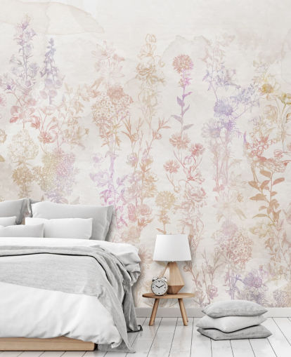 Faded brown flowers with hints of pink and purple Faded brown flowers with hints of pink and purple