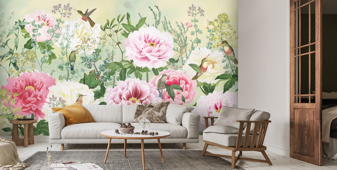 Sweet Peonies behang | Wallsauce NL