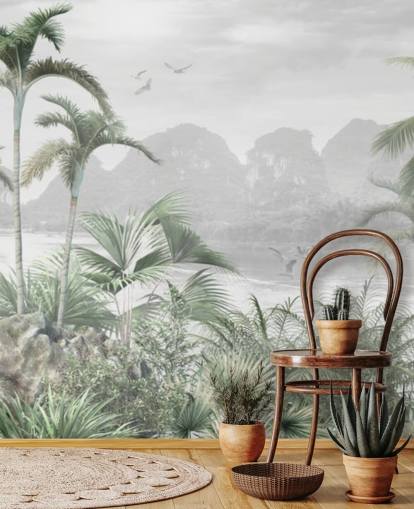 carta da parati murale verde con giungla chiamata Jungle Paradise at Wallsauce per camere da letto, salotti e corridoi carta da parati murale verde con giungla chiamata Jungle Paradise at Wallsauce per camere da letto, salotti e corridoi