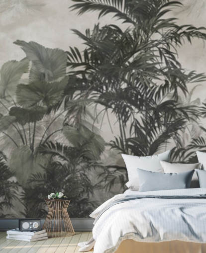 Dark green and black jungle trees wallpaper Dark green and black jungle trees wallpaper