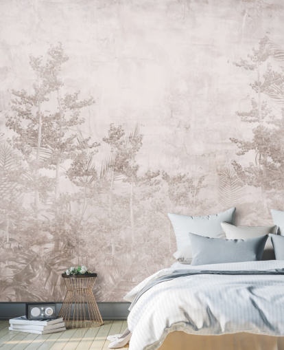 Vintage sepia tone disig tropisk jungel tapet