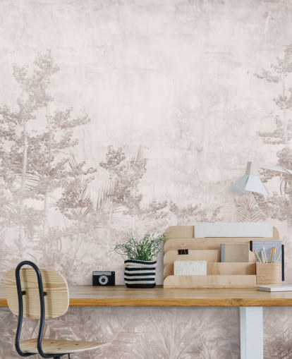 Vintage sepia tone disig tropisk jungel tapet