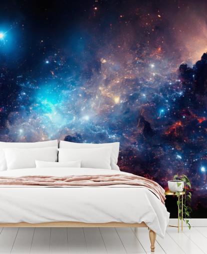 Papel de parede do sistema solar nebular roxo e azul Papel de parede do sistema solar nebular roxo e azul