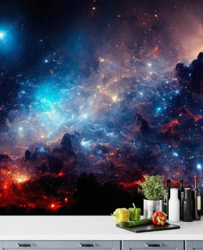 Purple and blue nebular solar system wallpaper Purple and blue nebular solar system wallpaper