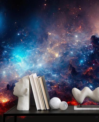 Carta da parati del sistema solare nebulare viola e blu Carta da parati del sistema solare nebulare viola e blu