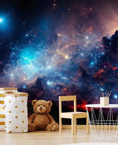 Papel de parede do sistema solar nebular roxo e azul Papel de parede do sistema solar nebular roxo e azul