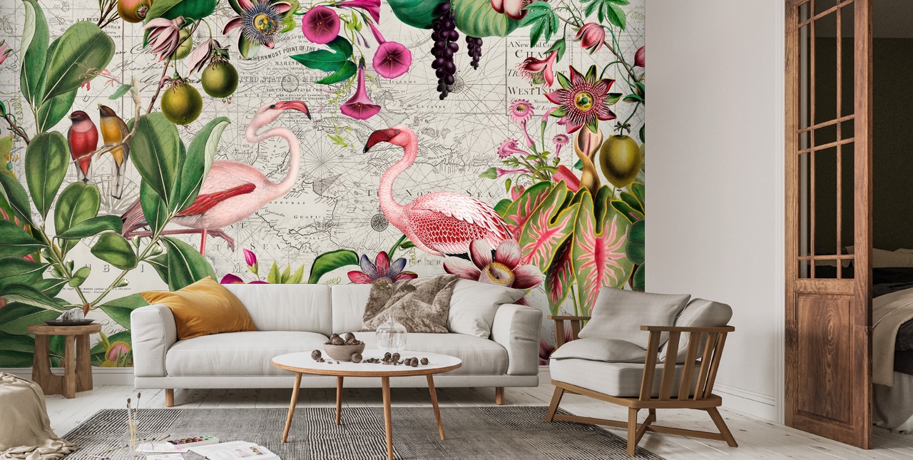 Mural de pared Flamingo Island 2 | Wallsauce ES
