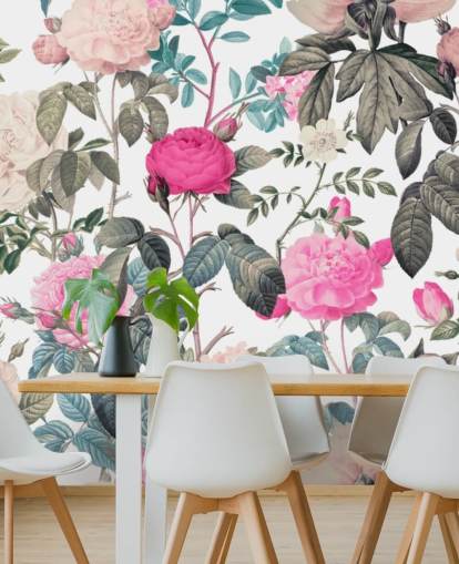 Mørke og lys rosa blomster roser tapet Mørke og lys rosa blomster roser tapet